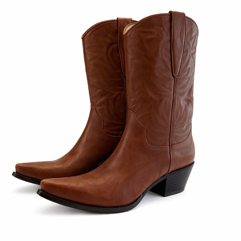 Guess Brown Heeled Cowboy Boots